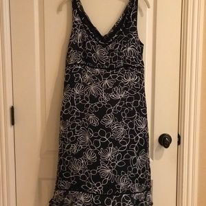 Sigrid Olsen NWOT sleeveless black white dress